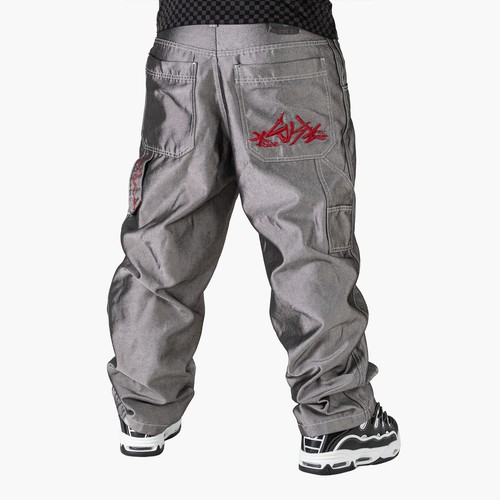 Hose silver metallic grau - silver,