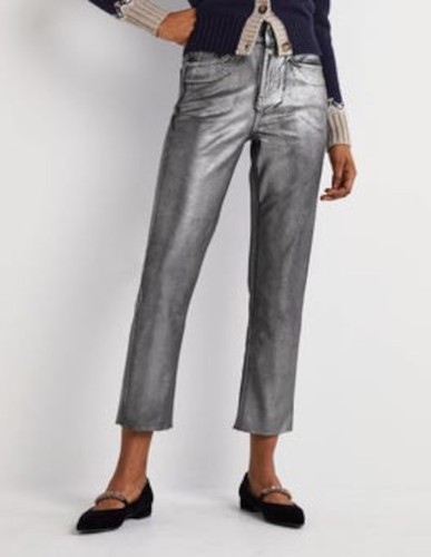 Boden straight leg - straight, metallic