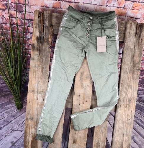Jeans hose stretch metallic - jeans,