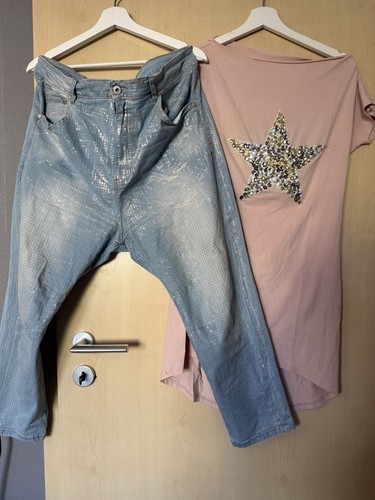 Sexy woman jeans metallic - jeans, /