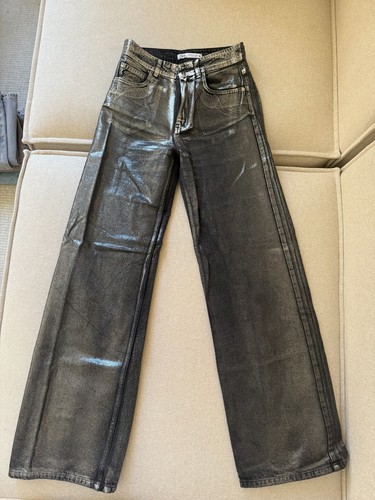 Zara jeans metallic silber - jeans,